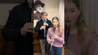 Mercadante concerto excerpt Corrado Giuffredi clarinet Irina Tapu clarinet [upl. by Bettye]