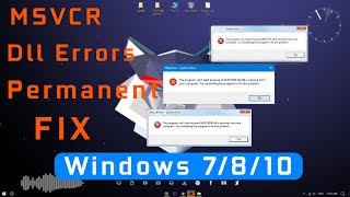 fix All MSVCRMSVCP Dll Errors Permanently on Windows 7810 For Every Games  September 2018 [upl. by Syck564]