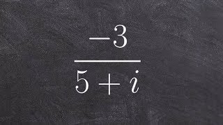 Algebra 2  Learn how to divide a real number by a complex number by simplifying 35  i [upl. by Matronna]