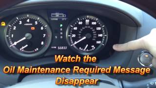 How to Reset Oil Maintenance Required Light Lexus ES350 [upl. by Ayin]