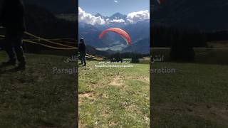 Paragliding interlaken preparation الاستعداد للقفز المظلى انترلاكن [upl. by Judd]