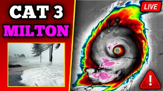 Major Hurricane Milton As It Made Landfall With HUGE Tornadoes Live 100924 [upl. by Gnues]