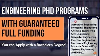 Guaranteed Full Funding for Engineering PhD  Engineering Scholarships  Study in USA  STEM [upl. by Gearhart513]