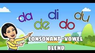 consonantvowel BLEND  da de di do duEnglish PhonicsLesson 2 [upl. by Bopp]