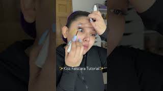 Kiss Falscara Tutorial  Effortless Easy Eyelashes kisslashes kissfalscara [upl. by Deck85]