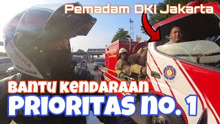 Polisi Kawal Kendaraan Pemadam Kebakaran DKI Jakarta Selesai Memadamkan KebakaranampWajib Standby lagi [upl. by Quentin868]