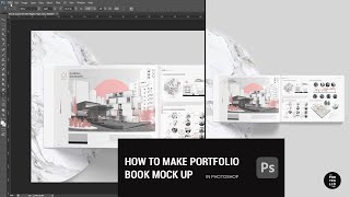 How to make Portfolio book mock up in photoshop Free Mock up Available [upl. by Olsson30]