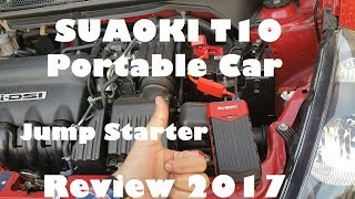 SUAOKI T10 Portable Car Jump Starter Review 2017 [upl. by Branch]