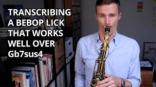 Transcribing a Bebop Lick [upl. by Ahsahtan]