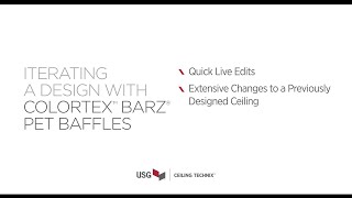 USG Colortex™ Barz® PET Baffles Iterating on a Design [upl. by Keheley]