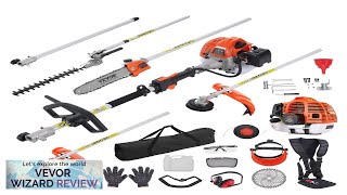 VEVOR 43CC 6in1 MultiFunctional Trimming Tools Gas Hedge Trimmer Weed Eater String Review [upl. by Papageno]