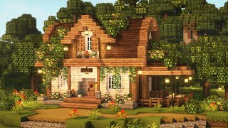 Minecraft 💖 Aesthetic Cottagecore House Tutorial  Cottage  Mizunos 16 Craft Resource Pack [upl. by Arahset543]