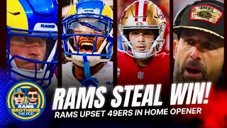 LIVE REACTION RAMS STEAL A WIN AT HOME AND UPSET THE 49ERS [upl. by Akirdnuhs]