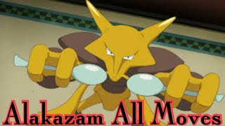 Alakazam All Attacks amp Moves Pokemon [upl. by Oalsecnew384]