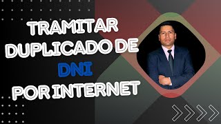 Como soliciticar duplicado de DNI a traves de internet [upl. by Sharp]