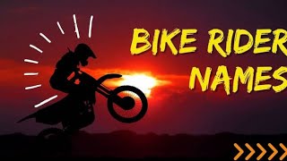 Top 20 Rider Names  Biker Names For Instagram  Bike Rider Names For Instagram [upl. by Samtsirhc]