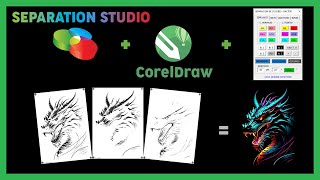 ✅🚀 SEPARACION DE COLOR PARA FONDO OSCURO EN CORELDRAW  SEMITONO EN CORELDRAW  SERIGRAFÍA EN COREL [upl. by Nelram]