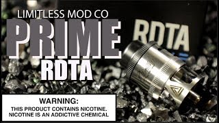 PRIME RDTA By Limitless Mod Company Vape RDTA Review [upl. by Aryad]