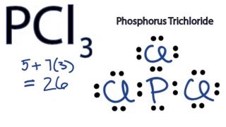 PCl3 Lewis Structure  How to Draw the Lewis Structure for PCl3 Phosphorus Trichloride [upl. by Asseneg]