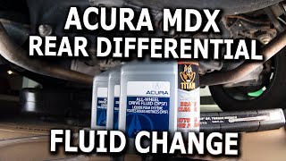 Acura MDX Rear Differential Fluid change DIY [upl. by Nemrak304]