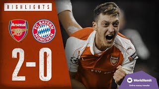 Arsenal 20 Bayern Munich  Arsenal Classics  Champions League highlights  2015 [upl. by Ripley967]