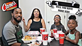 RAISING CANES MUKBANG  UPDATED QampA [upl. by Ereynihc]