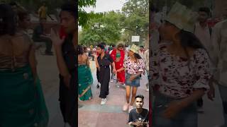 Hot girl prank 😂 public place 🙈 funny reaction funny shorts viralshort shorts comedyprankfun [upl. by Samson]