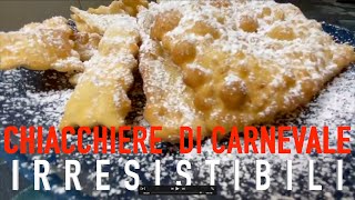 CHIACCHIERE DI CARNEVALE FRITTE  Croccanti e friabili  Ricetta facile Con planetaria [upl. by Adnohsed197]