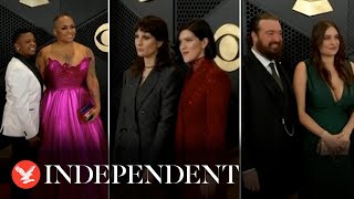 Grammys Stars arrive on red carpet for 2024 awards [upl. by Paloma]