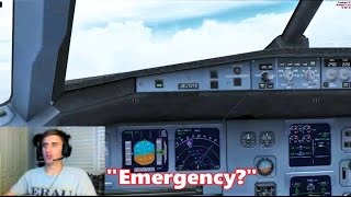 Emergency on VATSIM Shared Cockpit A320 Malfunction ATC Included [upl. by Lanam]