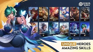 Honor of Kings All Heroes Showcase in Global Release  Chinese Moba Game [upl. by Ahsieken]