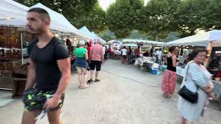 Ambiance estivale sur le marché nocturne des Cabannes [upl. by Haughay425]