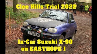 Clee Hills Trial 2022 InCar Suzuki X90 on EASTHOPE 1 section [upl. by Leler]