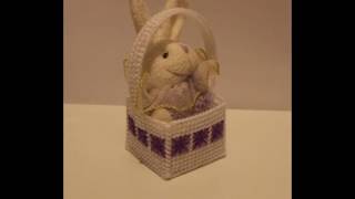 How to make a little plastic canvas basket [upl. by Ielirol]