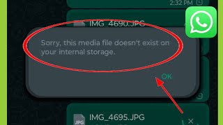 Fix Whatsapp  Sorry this media file doesnt exist on your internal storage [upl. by Alane]