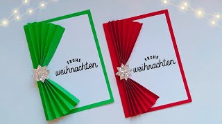 Weihnachtskarten die du leicht zu Hause machen kannst Einfache Weihnachtskarten basteln [upl. by Llertak458]