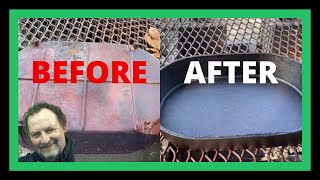 How To Clean And Reseason A Cast Iron Pan The Easy Way [upl. by Nezam]