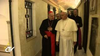 Pope Francis prays at the Vatican Grottoes [upl. by Amsed]