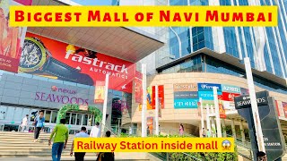 Biggest Mall of Navi Mumbai  Seawoods Grand Central Mall  Railway Station inside mall 😱 [upl. by Conti]