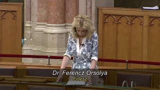 Ferencz Orsolya napirend előtti felszólalása és Menczer Tamás válasza [upl. by Ecirbaf]