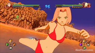 Naruto Shippuden Ultimate Ninja Storm 4 Sakura Swimsuit vs Ino Swimsuit 4K 60FPS [upl. by Armelda]