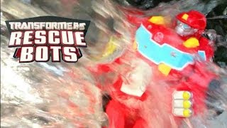 Transformers Rescue Bots quotWaterfall Disasterquot  Transformers Rescue Bot Toys High Tide Rescue Rig [upl. by Ferullo]