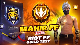 FACECAM ON 500k 👻RIOT ARMY BEST PLAYER 💀GUILD TEST LIVE freefirelive freefire mahirfflive [upl. by Max]