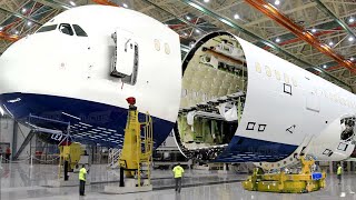 Inside the Massive Airbus A380 Production Line Factory [upl. by Ellesig]