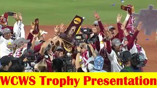 2024 NCAA Softball World Series Trophy Presentation [upl. by Vtehsta]