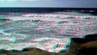 3D Anaglyph Video La Jolla San Diego Californis Beach [upl. by Pegeen]