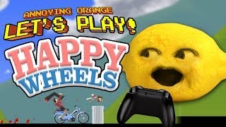 Annoying Orange  Lets Play Happy Wheels with Grandpa Lemon [upl. by Tome]