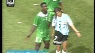 Argentina 2 Nigeria 1 Mundial 1994 Los goles [upl. by Lillith]