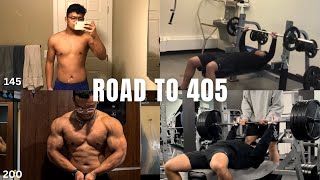 NATURAL BENCH PRESS TRANSFORMATION  135405 LBS [upl. by Hasheem]