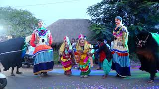 Akividu Madiwada  Ganganamma Youth  Dasara Celebrations 2023  Vinod Akividu  Butta Bommalu Dance [upl. by Miarzim185]